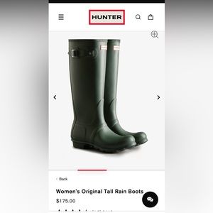 Tall Hunter Green rain boots